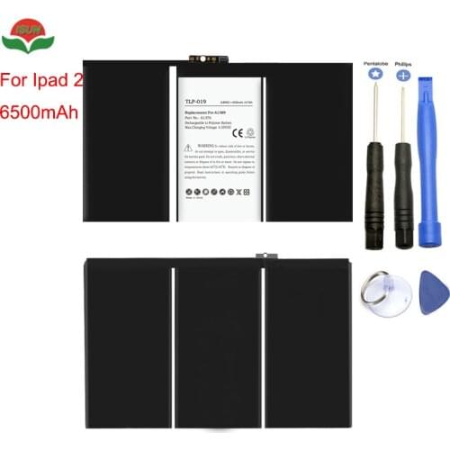 ISUN Original Quality Battery For iPad 2 Battery 6500mAh A1376, 616-0559, 616-0561, 616-0576 Battery with free tools