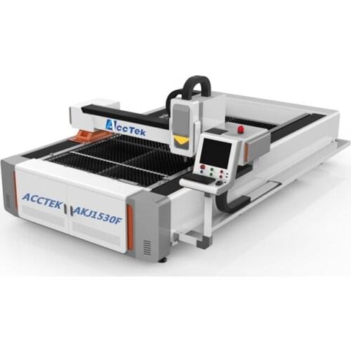 China Jinan AccTek Fiber Metal Laser Cnc Cutting Machine 1500*3000MM For Steel Aluminum With Computer