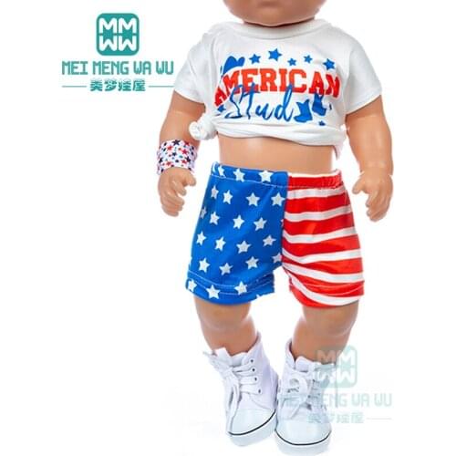 Doll Clothes Sports and leisure suit for 43 cm toy new born doll baby accessories 18 Inch American doll Our Generation