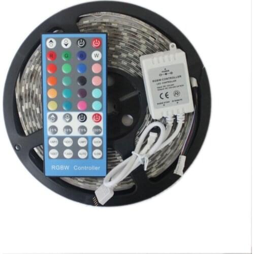 50M RGBW 5050 LED strip Light Waterproof DC12V SMD 60Leds/M 300 LEDS Flexible Bar Light strips RGB + White light free shipping