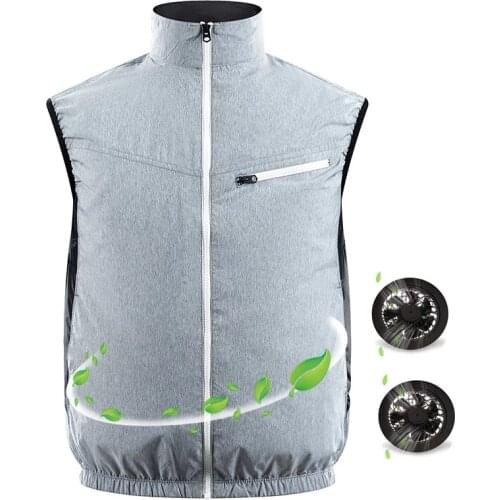 Summer Sport Fan Air Condition Cool Man Woman Travel Ultralight Brand Outdoor Vest Clothes Jacket Sun Windbreaker Fishing Worker
