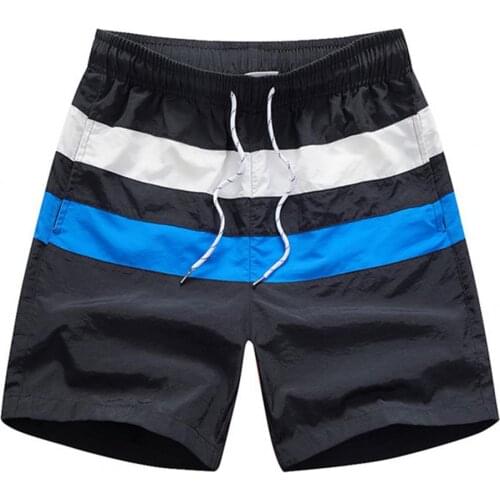 Men Board Shorts Swim Shorts pockets design Striped Breathable Polyester Men Surf Beach Shorts for Beach 2021 Summer men Shorts