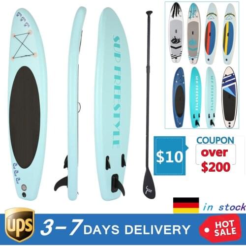 120.1x29.9x5.9inch Inflatable Stand Up Paddle Board Deck Skill Levels Adult Single-Layer Sup PVC Material Lightweight and