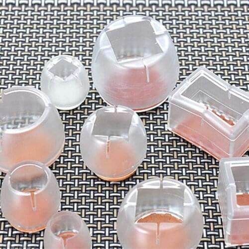 Transparent Silicone Table Chair Foot Pad Felt Anti-Slip Anti-Friction Covers Furniture Leg Caps Round Square Home Decor Supply