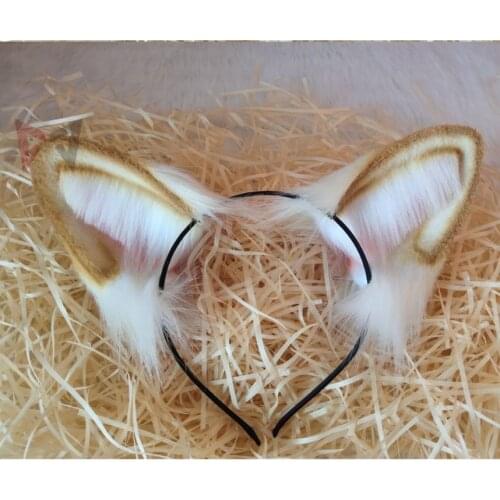 New Welsh Corgi Pembroke Dog Ears Hair Hoop Headwear Hand Made Work For Cosplay Party Costume Accessories