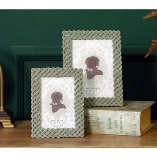 6/7 Inch Comfortable Touch Flocking Photo Frame Living Room Ornaments