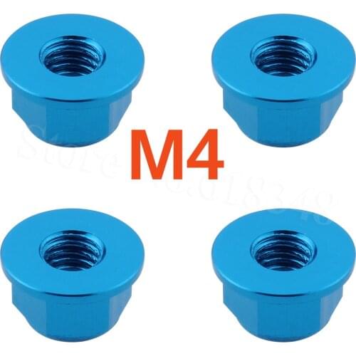 RC Wheels Nylon Lock Nut M4 Flanged For HPI RS4 Drift Models Racing Car