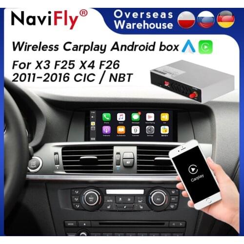 Android Sytem Wireless CarPlay Android Box For X3 F25 X4 F26 2011 2012-2016 CICI/NBT Car Multimedia Radio Player Android Auto