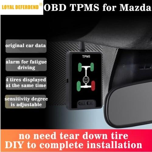 Cx-4 cx-5 Axela Atenza OBD TPMS tire pressure monitoring system real-time intelligent monitoring OBD sensor free security alarm