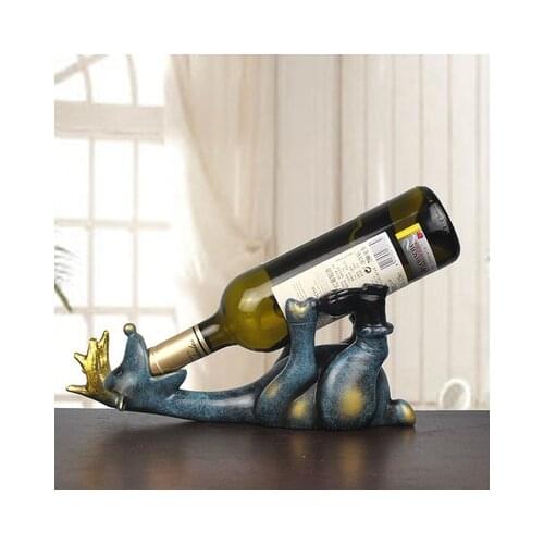 Resin Deer Red Wine Rack Whiskey Hanger Shelf Whisky Wine Storage Organizer Rack Bottle Holders Home Decorative For Bar Kitchen