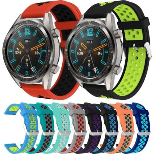 Comfortable durable waterproof Huawei watch GT / GT2 smart watch band for samsung galaxy gear strap silicone bracelet accessory