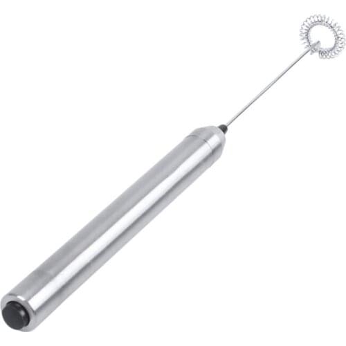 Milk Frother Electric Milk Frother Milk Steamer Wand Slim Handheld For Coffee Latte or Cappucino Silver