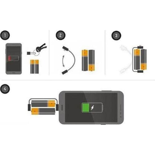 1Pc Portable Magnetic AA/AAA Battery Micro USB Emergency Charger for Android Phone