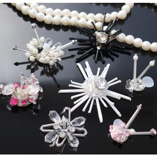 10pieces Fashion handmade nail beads flower shoes hair accessories DIY decorative patch decals