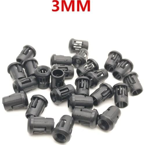 100Pcs 3mm LED Lamp Socket Diode Holder Plastic Black Clip Bezel Mount Useful