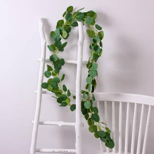 200cm Greenery Wedding Home Arch Wall Party Artificial Eucalyptus Garland Vines rattan Silk Leaf Simulation Rattan
