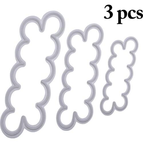 3Pcs/Set DIY Rose Shape Cake Cutters Assorted Rose Fondant Cutters Rose Cookie Cutters Baking Tools Toy For Kitchen Supplies