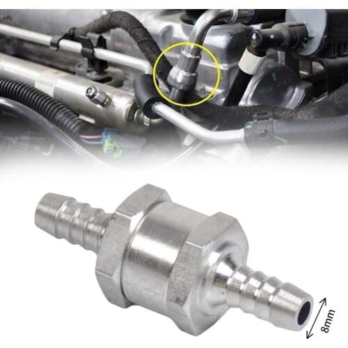8mm Car Auto Fuel Oil Diesel Non-Return One Way Check Valve Aluminum Alloy