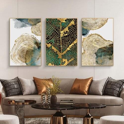 Leaf and Trunk Texture Abstract Wall Art Canvas Poster Print Nordic Decorative Picture Painting Modern Living Room Decor