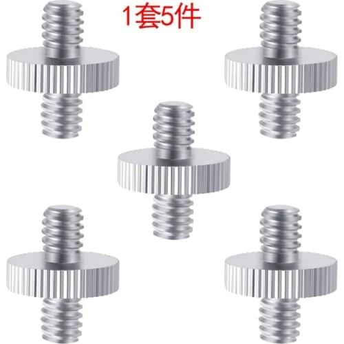 Promotion! 5 Pieces 1/4 inch Male to 1/4 inch Male Metal Threaded Screw Adapter Tripod Screw Converter for DSLR Camera,Tripod,Mo