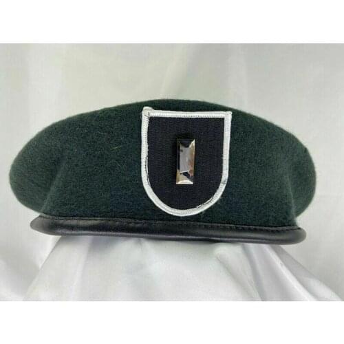 US Army 5th Special Forces Group Green Beret First Lieutenant Officer Rank Hat