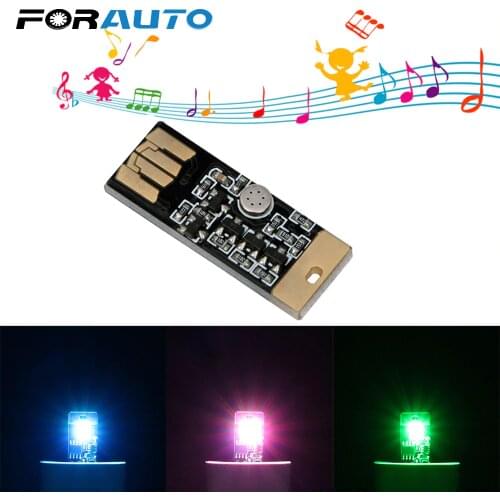 Car LED Atmosphere Lights RGB Music Rhythm Light Decorative Lamp Auto Interior Lamp with USB Sockets Touch and Sound Control