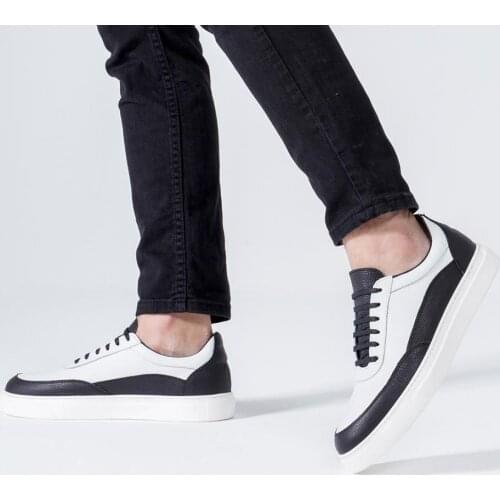 Callizio Mens Genuine Leather Sneakers Vulcanize Casual Breathable Designer Luxury Running Custom Original Handmade White Black Shoes for Men 2021 Male Footwear Chunky Fashion 35 48 EU Large Small Size Free Shipping