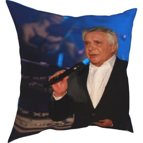 Michel Sardou Flower Pillow Pillowcases 50X50 Velvet Friends Tv Show Accessories Throw Pillow Pillow Cover Pillowcase
