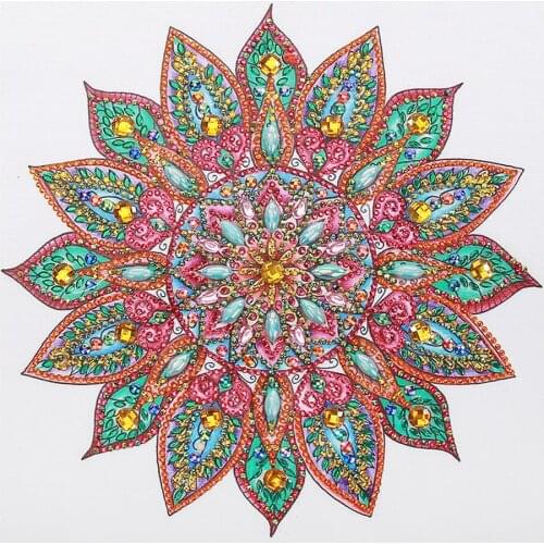 Mandala Flower DIY Embroidery Cross Stitch 11CT Kits Needlework Craft Set Printed Canvas Cotton Thread Home Dropshipping