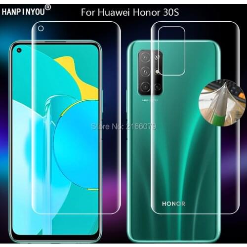 For Huawei Honor 30S Honor30S 6.5“ Clear TPU / Matte Anti-Fingerprints Hydrogel Full Cover Soft Screen Protector Skin Film