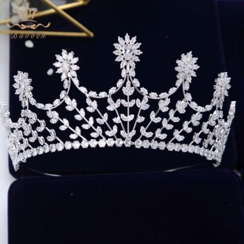 Elegant Royal Cubic Zircon Wedding Tiaras Crowns Headpieces Brides Hairbands Wedding Hair Jewelry Gifts