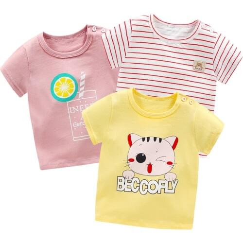 Baby T Shirt Kids Boy Girl Summer Clothese Infant Newborn Child Short Sleeve Cotton T-shirt Toddler Girls Tops Children Clothing