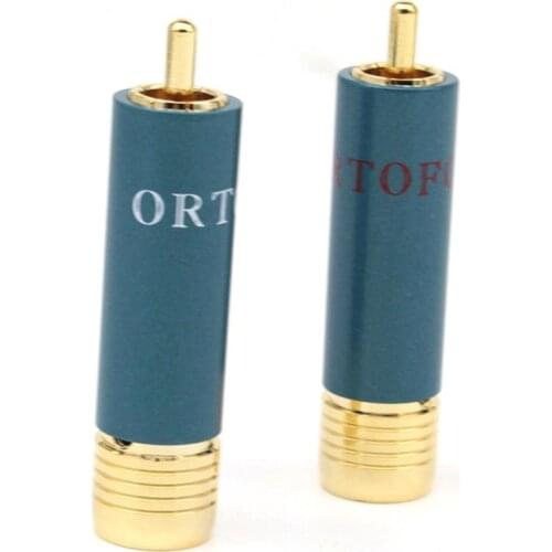 Hifi 4pcs Gold-plated HIFI RCA Plug Hi-end Ortofon Reference 8NX RCA Connectors for RCA Male Interconnect Audio Cable