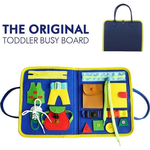 Montessori Toy Busy Board Basic Skills Learning Activity Board Educational Learning Toys For Children