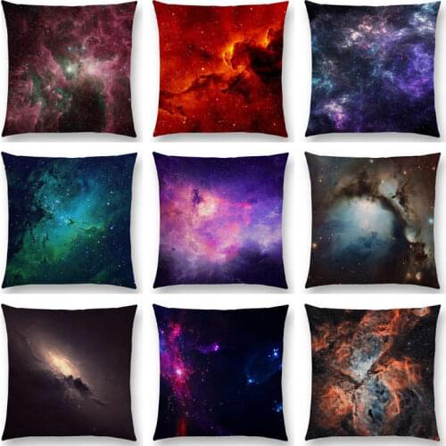 Beautiful Night Starry Sky Stars Shining Gorgeous Nebula Dreamy Galaxy Universe Cushion Cover Car Home Sofa Throw Pillow Case