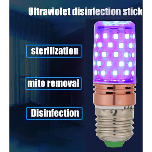 E27 60 LED UVC Germicidal Corn Lamp UV Sterilizer Light Bulb Kill Dust Ultraviolet Disinfection Sterilization Lamp Clean Air