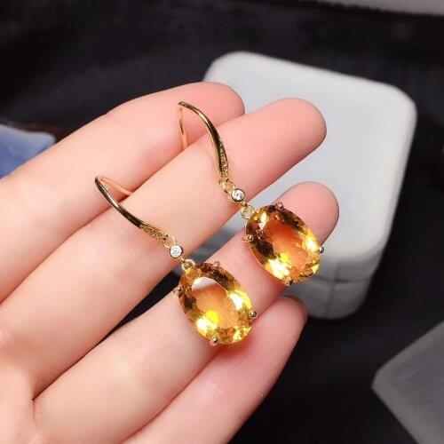 Best Quality Citrine Earring Natural And Real 925 Sterling Silver Citrine Earring