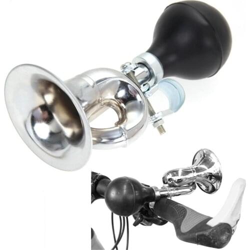 Metal Bicycle Bike Air Horn Bell Alarm Retro Metal Twist Bugle Rubber Bulb Funny Bicycle Bell Horns Bike Bicycle Accessory