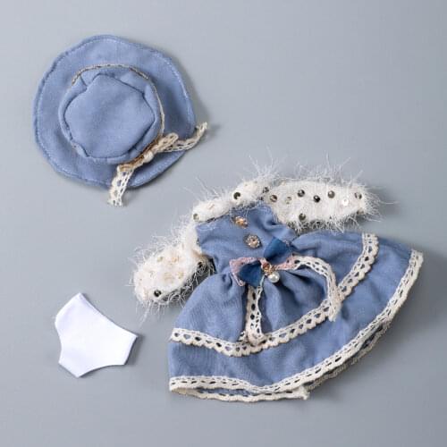 Doll Clothes Suitable for 30 Cm 1/6 BJD Doll Clothes Suit Fashion Skirt with Hat Doll Accessories In Stock