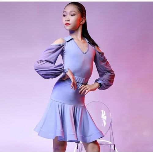 Latin Dance Practice Clothes Samba Long Sleeve Practice Costumes Rumba Tango Samba Salsa Cha Cha Dance Performance Dress DWY5139