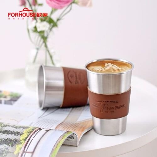 Stainless Steel Beer Cup Mugs Coffee Cup Outdoor Camping Travel Mugs Drinking Whiskey Milk Tea Mugs For Home Bar