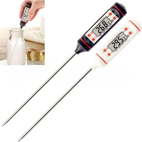 Portable and Durable Kitchen Thermometer Digital Food Meat Probe BBQ Milk Water Household LCD Display Temperature Tool