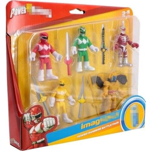 Powers Toys Dinosaur Rangers 5-Pack Action Figure Mighty Morphin Power Mecha Beast Super Gift for Children