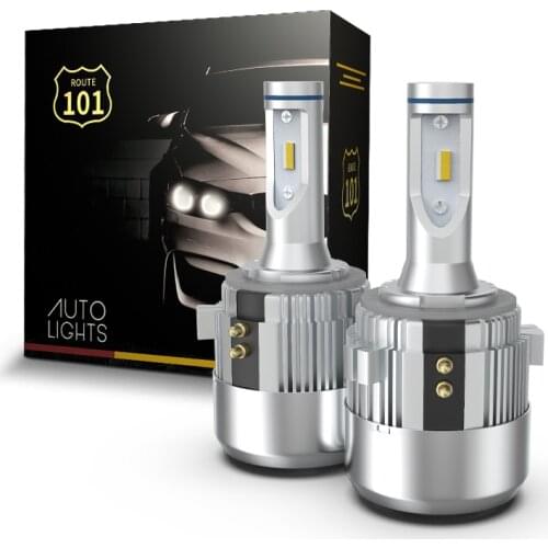 Route101 H7 LED Headlight Bulbs Lamps Lights with Adapter Retainer Plug And Play for Golf GTI Volkswagen VW 7600Lms 60W 6000K