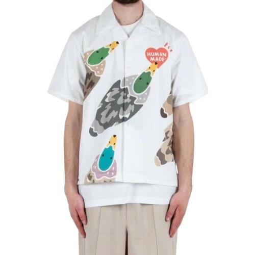 HUMAN MADE Shirts Men Women 1:1 Duck Printing Top Tees HUMAN MADE mens dress shirts dropshipping 2018