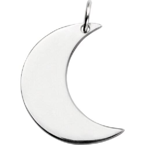 Moon Shaped Silver / Gold Necklace