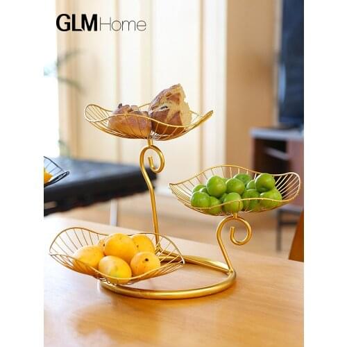 Nordic Light Luxury Internet Celebrity Wrought Iron Fruit Plate Modern Simple Home Restaurant Decoration