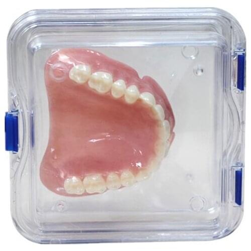 10pcs Dental Storage Clear Case Plastic Lockable Full Denture Membrane Box 10*10*4cm Retainer Cases