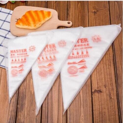 100PCs Disposable Pastry Bag Baking Tools Icing Piping Cake Pastry Bags Cake Decorating Bags Fondant Cream Pastry Tip 301-0250