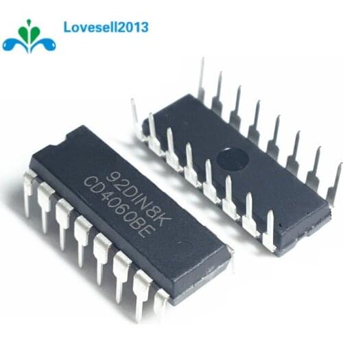 20Pcs CD4060BE CD4060 4060 Ripple Carry Binary Counter IC DIP-16 pin Low Power